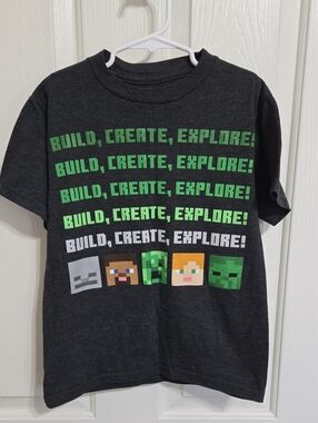 Mojang dark grey minecraft shirt